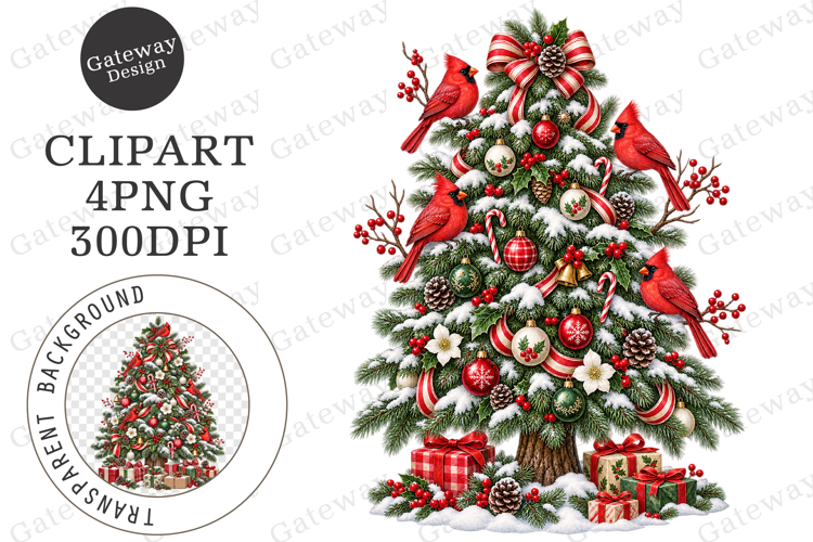 Whimsical Christmas Tree PNG