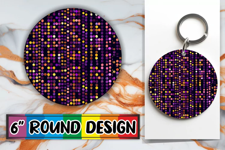 Shimmering Sparkly Round Design Art