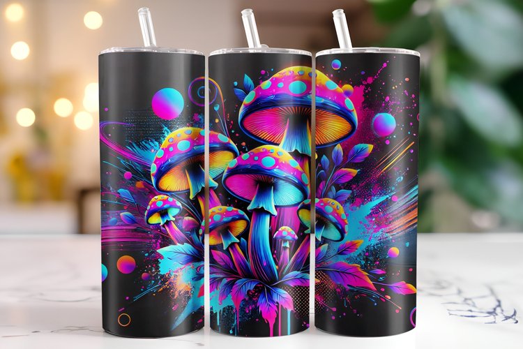 Mushroom Tumbler Wrap | Sublimation | Tumblers example image 1