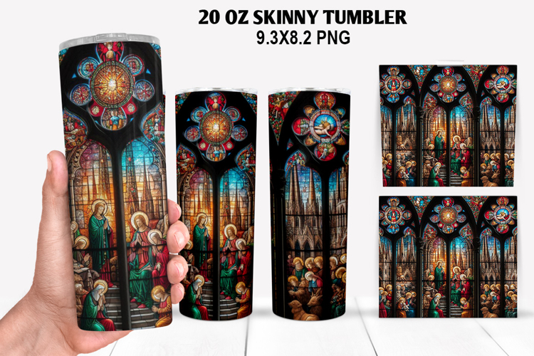 Jesus Skinny Tumbler 20oz Wrap Design, Christmas Tumbler