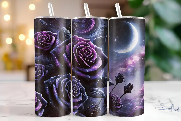 Rose Flowers Tumbler Wrap | Sublimation | Tumblers