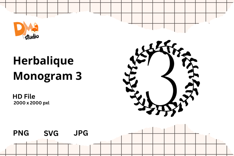 Floral Monogram Letter Svg Image 4