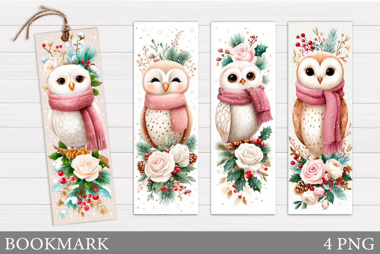 Christmas Owl Bookmark. Christmas Bookmark Sublimation