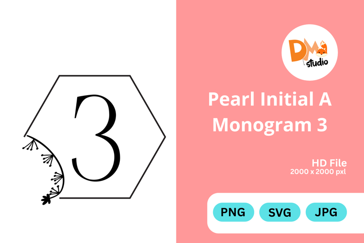 Pearl Monogram Svg Image 10