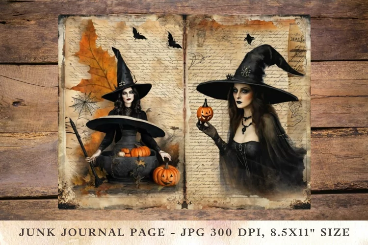Printable Junk Journal Pages halloween 12