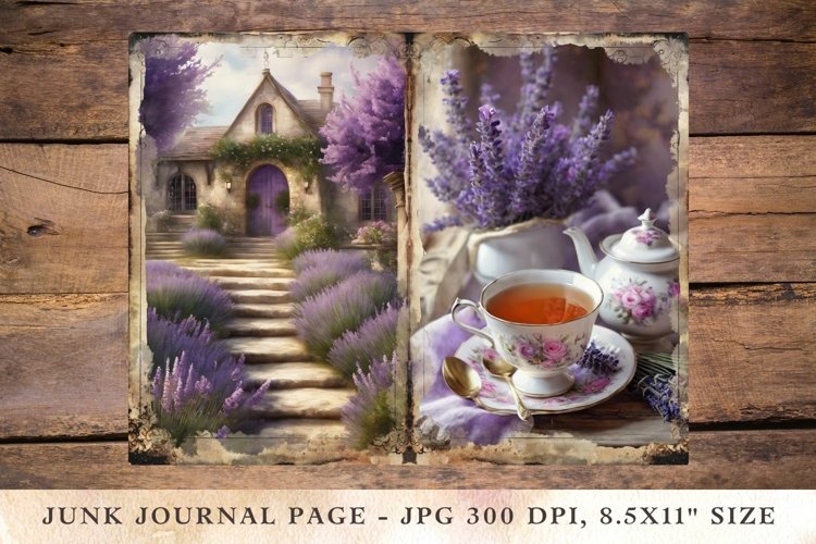 Printable Junk Journal Pages Lavender 15