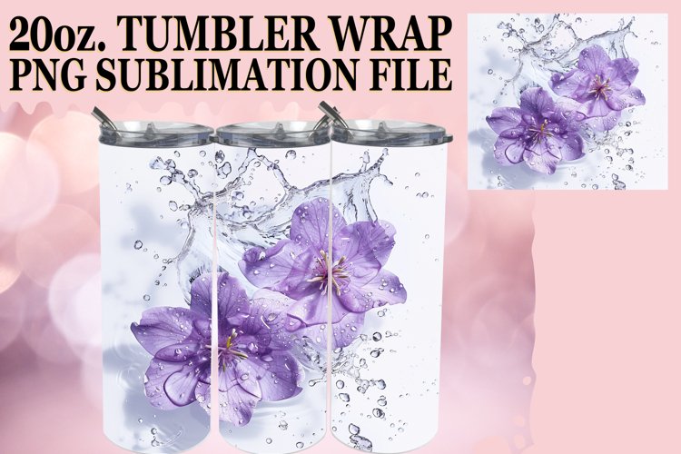 Petal Zen: Sublimation Tumbler Wrap - 20oz example image 1