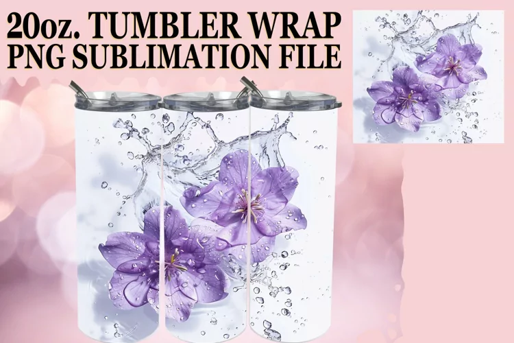 Petal Zen: Sublimation Tumbler Wrap - 20oz