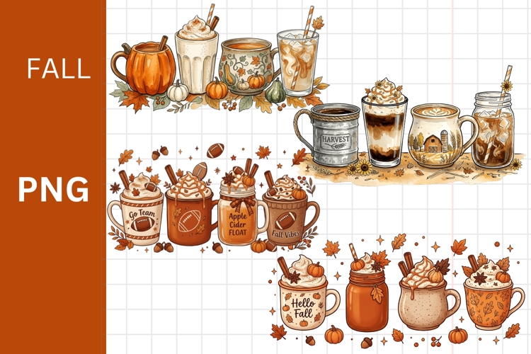 Fall PNG, Autumn PNG, Fall drinks PNG