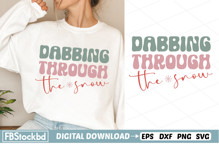 Dabbing through the snow SVG | Retro Christmas SVG Design