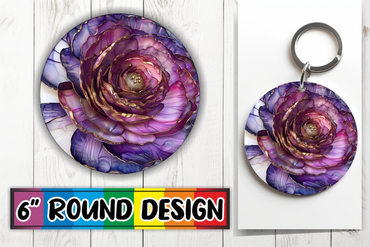 Gleaming Gold Blossom Sublimation Charms