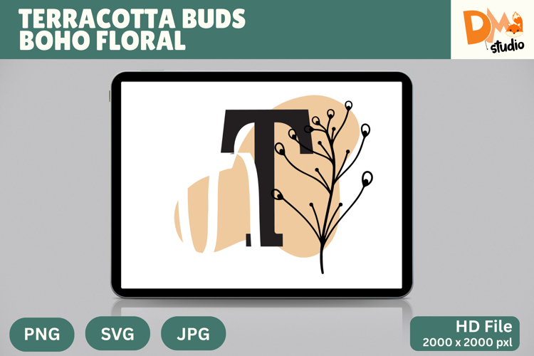 Floral Monogram Letter Svg Image 11