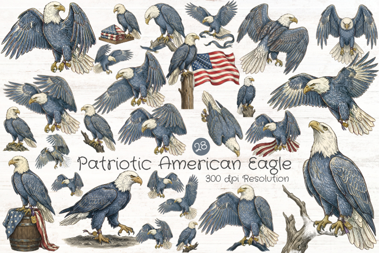Patriotic American Eagle Clipart