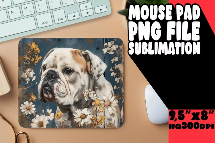 Rustic Pup Pattern Desk Pad