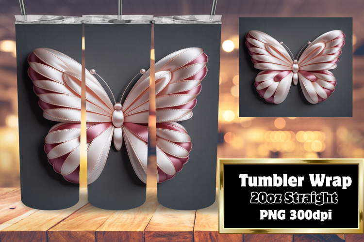 Creative 20oz Tumbler Template , Butterfly