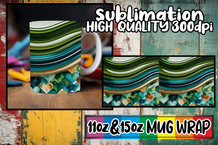 Bright smiles 11oz 15oz mug wrap, Pattern