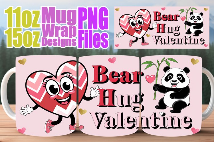Radiant adventures 11oz 15oz sublimation wrap, Valentines example image 1