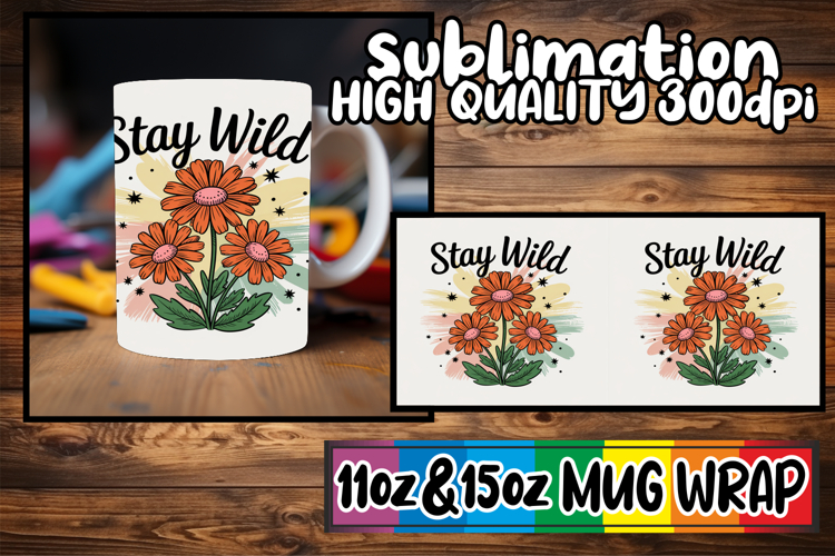 Unique sunsets 11oz 15oz sublimation wrap, Flowers Quote