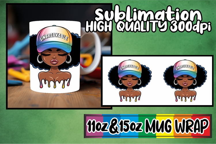 Happy adventures 11oz 15oz sublimation wrap, Black Woman