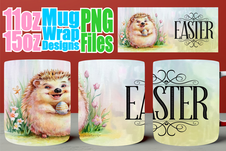 Sweet mornings 11oz 15oz mug wrap, Easter