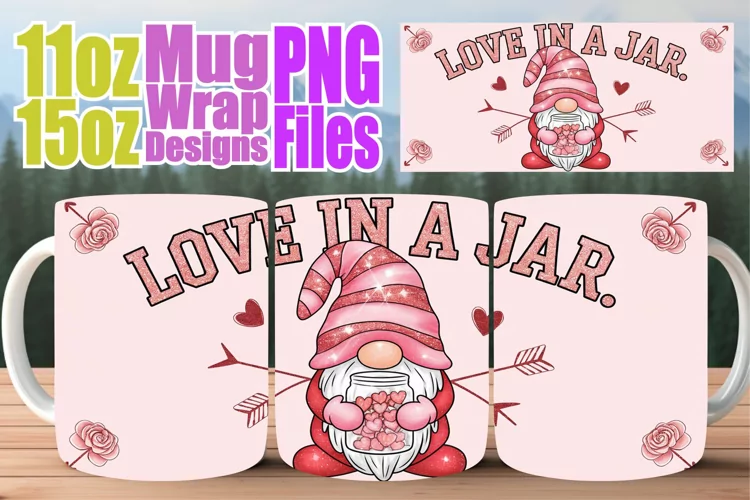 Whimsical evenings 11oz 15oz sublimation wrap, Valentines