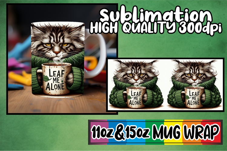 Gentle smiles 11oz 15oz sublimation wrap, Grumpy Cat