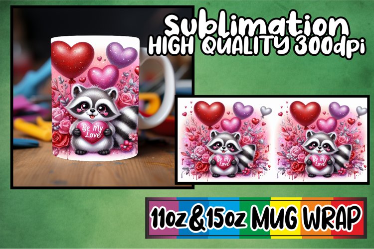 Bright spirits 11oz 15oz sublimation wrap, Valentines