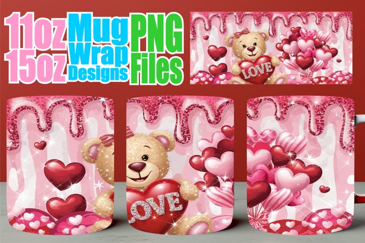 Gentle breezes 11oz 15oz sublimation wrap, Love Bear