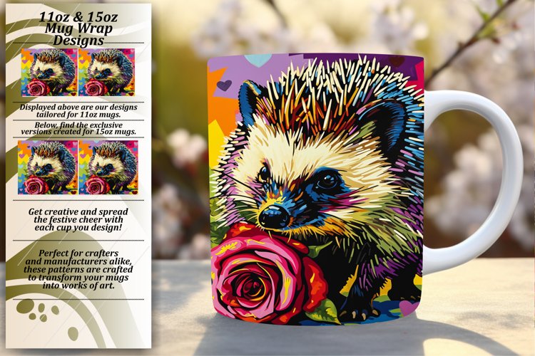 Mug Art with Vibrant Pop Art Animals - Spring Delight