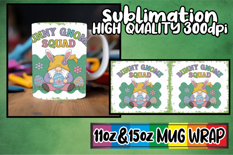 Cozy moments sublimation print wrap, Easter Gnome example image 1