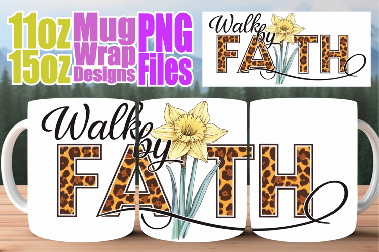 Serene evenings sublimation mug wrap, Christian