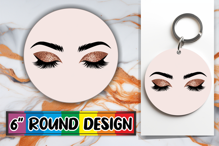 Bright Ornaments Circle Sublimation, Woman Eyes