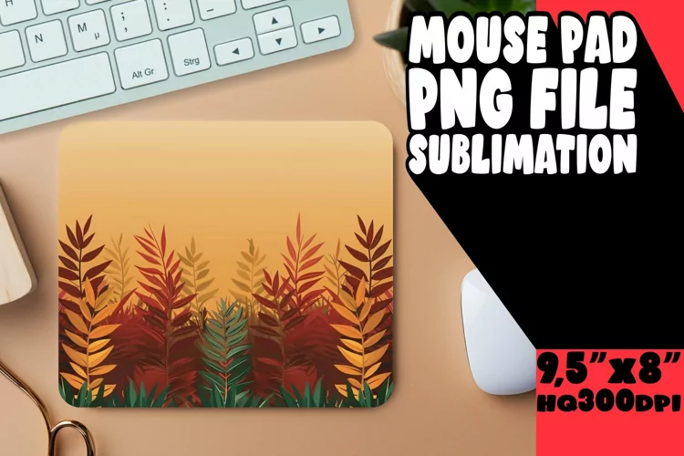 Unique and Colorful Gradient Mouse Pad Sublimation
