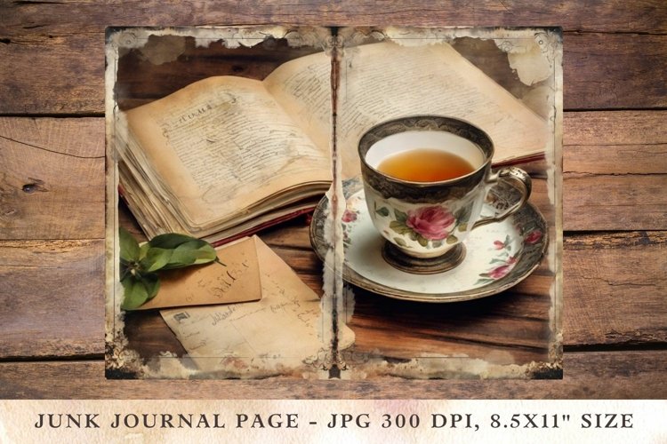 Printable Junk Journal Pages tea party 4 example image 1