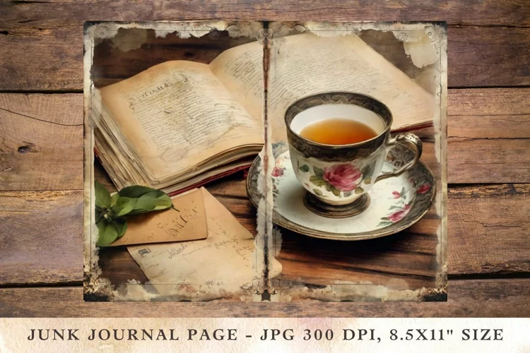 Printable Junk Journal Pages tea party 4