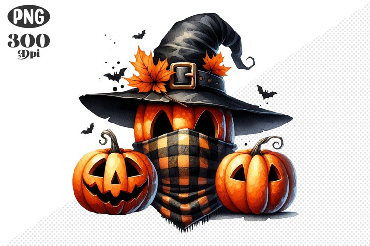 Halloween Pumpkins Sublimation - Clipart PNG Design
