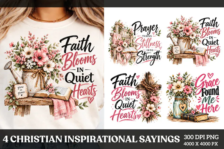 4 Faith Based Sublimation PNG Designs