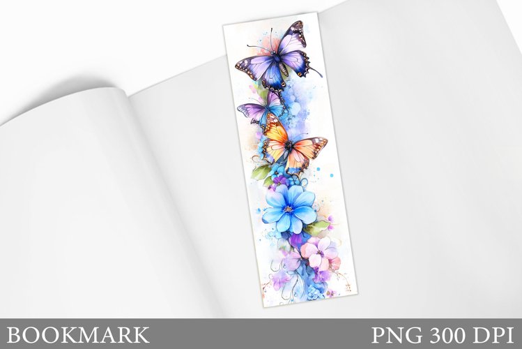 Butterfly Bookmark Sublimation. Flowers Bookmark Design