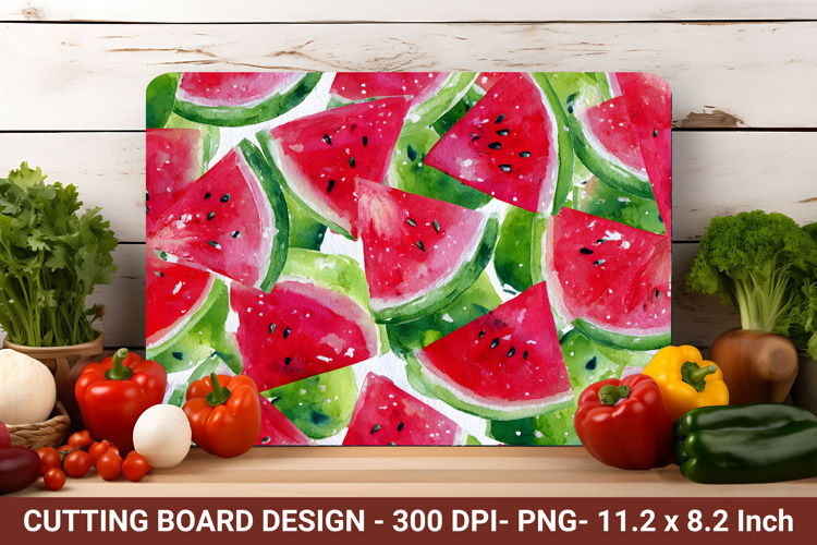 Watercolor Watermelon Pattern Cutting Board | Cutting Board