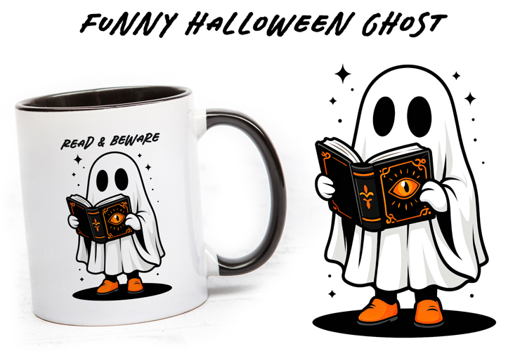 Funny ghost clipart, Halloween Sublimation PNG.