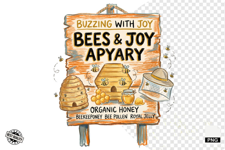 Beekeeping Bees Signs PNG example image 1