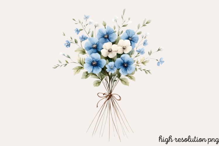 Spring Neutral Blue Clipart PNG