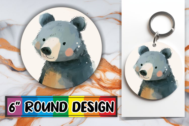 Sublime Round Ornament Sublimation example image 1