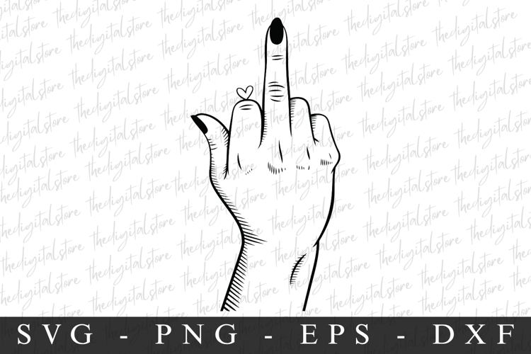 Middle Finger Svg Image 7