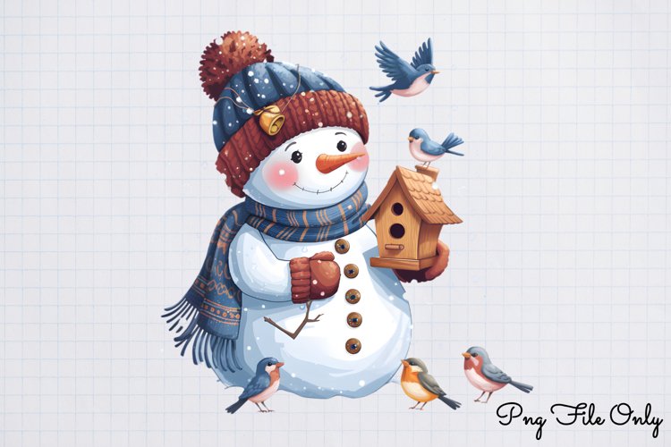 Christmas Snowman Clipart Image 7