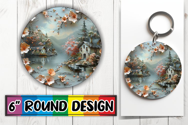 Landscape Circle Keychain Assortment example image 1