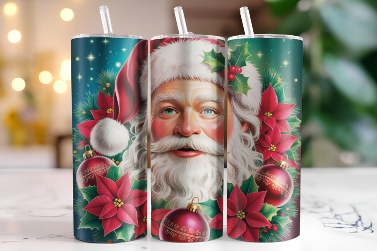 Merry Christmas Santa Tumbler Wrap | Christmas Wrap