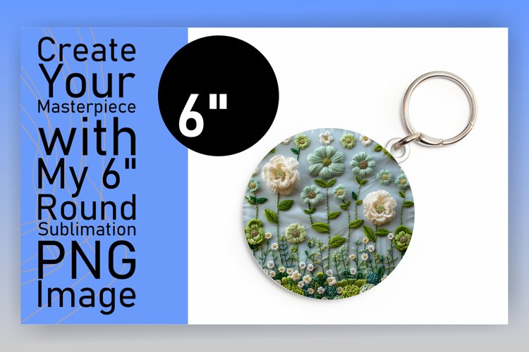 Chic Embroidered Keychain Sublimation