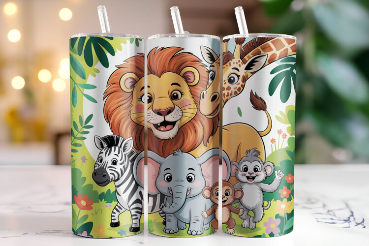 Animals Tumbler Wrap | Sublimation | Tumblers example image 1