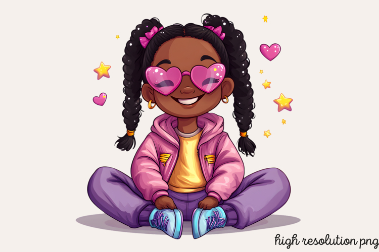 Black Girl Afro Png Image 3